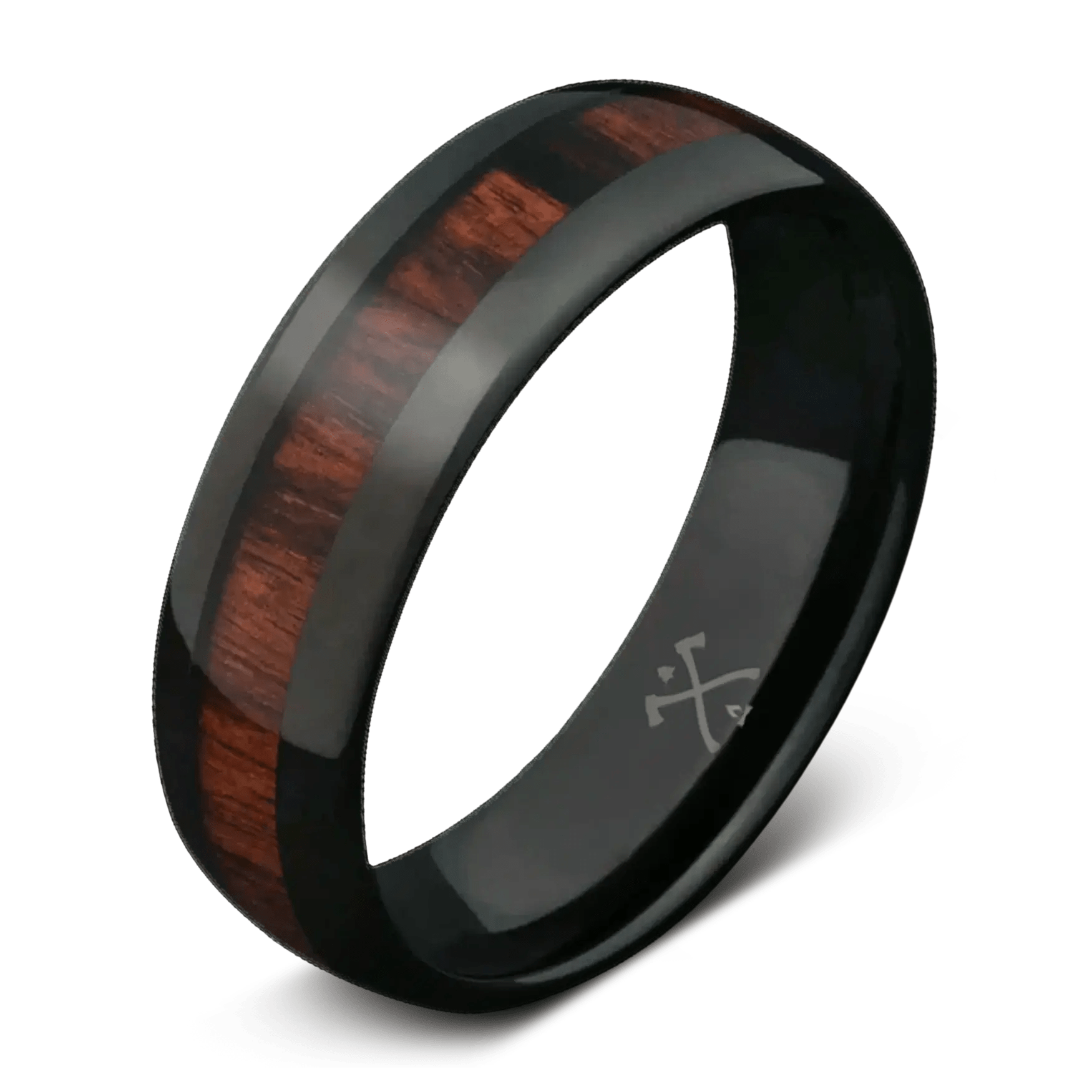 The Cowboy Ring (Koa Wood & Tungsten Ring) - Manly Bands