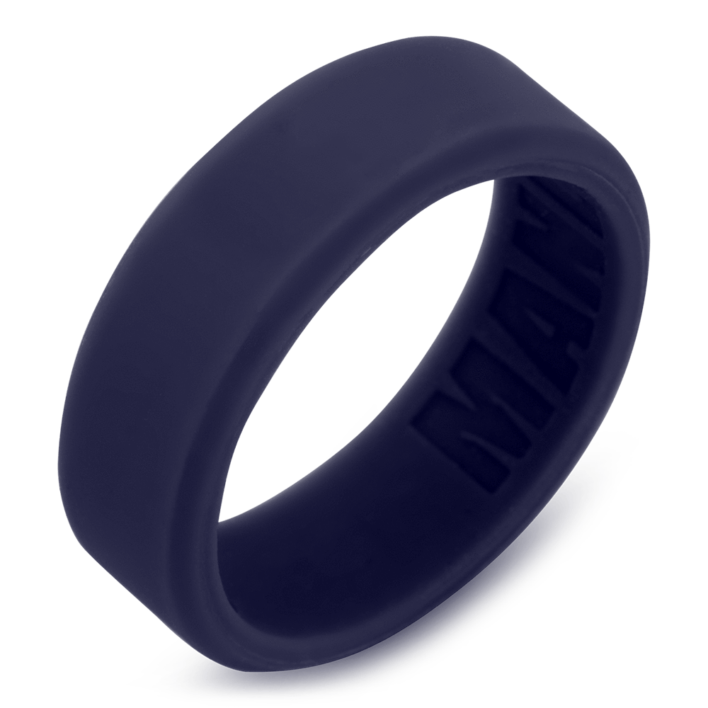Navy Blue colored Silicone band - Men's Wedding Rings - Manly Bands