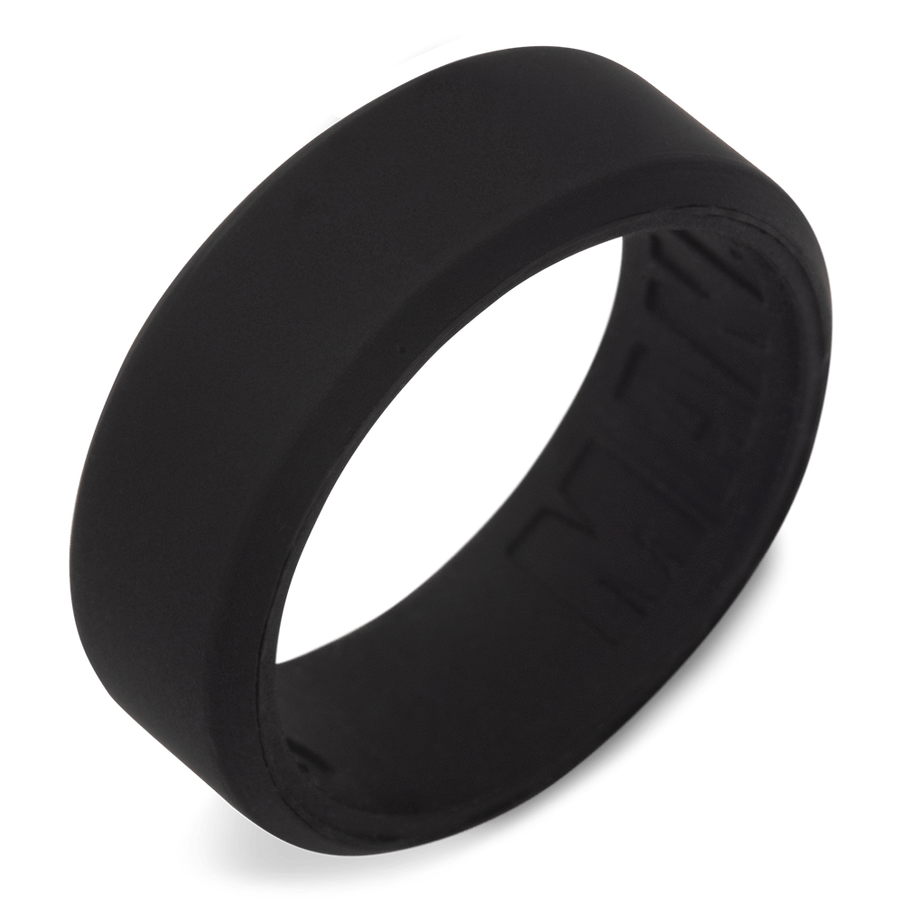 Black colored Silicone band - Men's Wedding Rings - Manly Bands