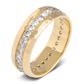 The Count. Mens gold wedding band made with yellow gold and white diamonds