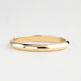 Women's Minimalist Wedding Ring - 1mm Thin Gold Band – Manly Bands