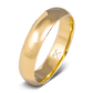 The Knight. Mens gold wedding band made of yellow gold 6mm wide