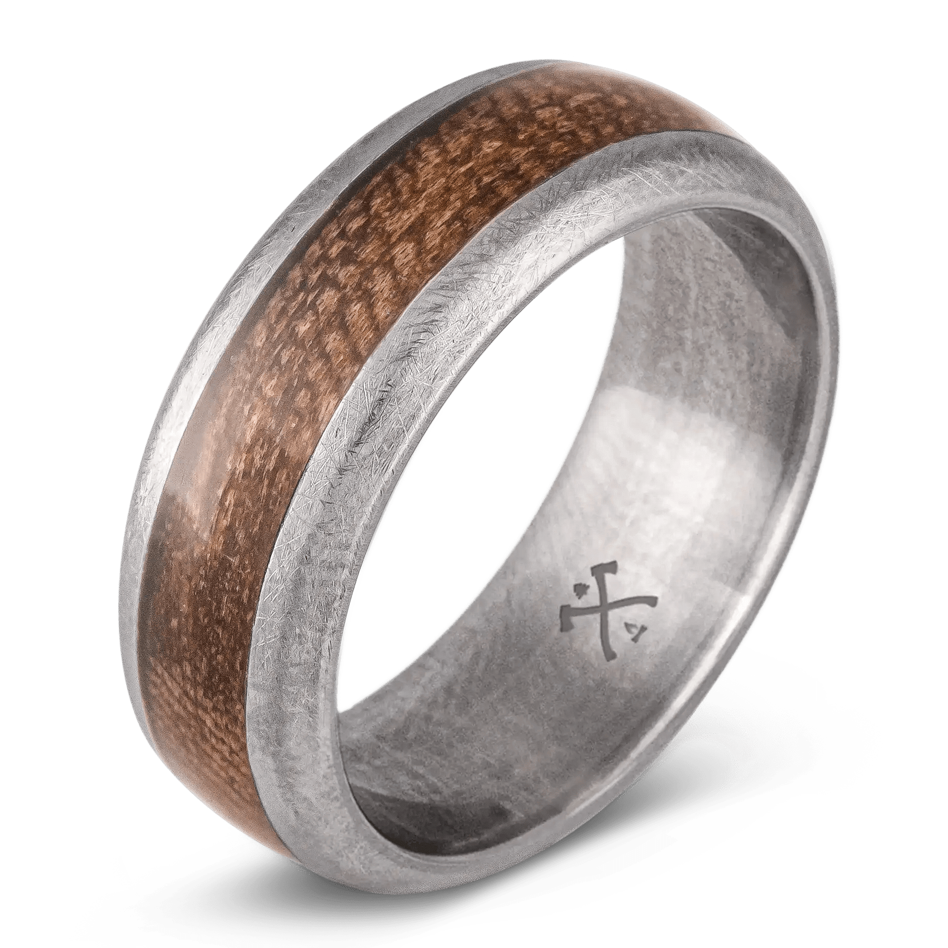 The MacArthur. Military wedding ring made from titanium with a 4mm M1 Garand inlay 