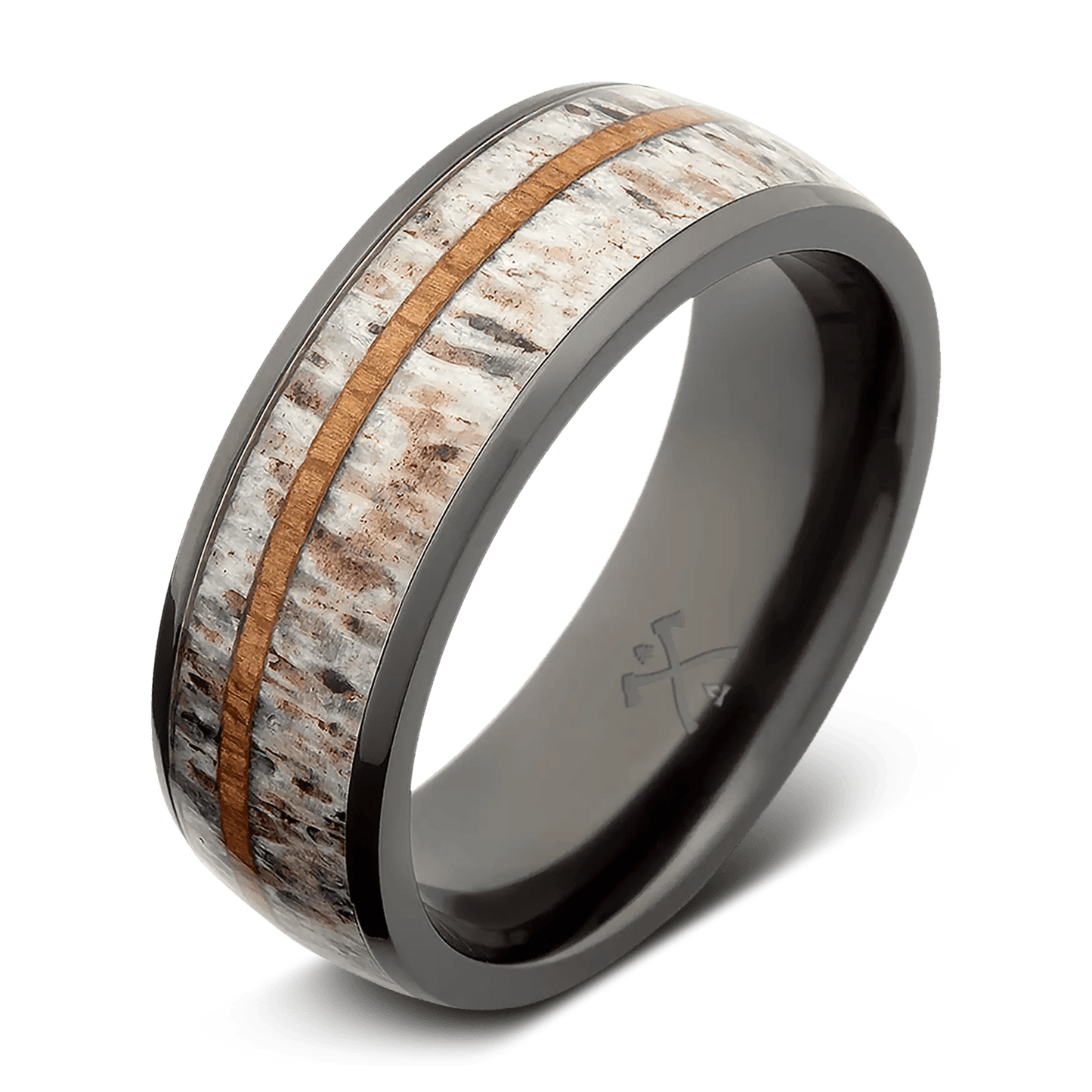 The Oryx - Men's Teakwood & Deer Antler Wedding Ring Band – Manly Bands