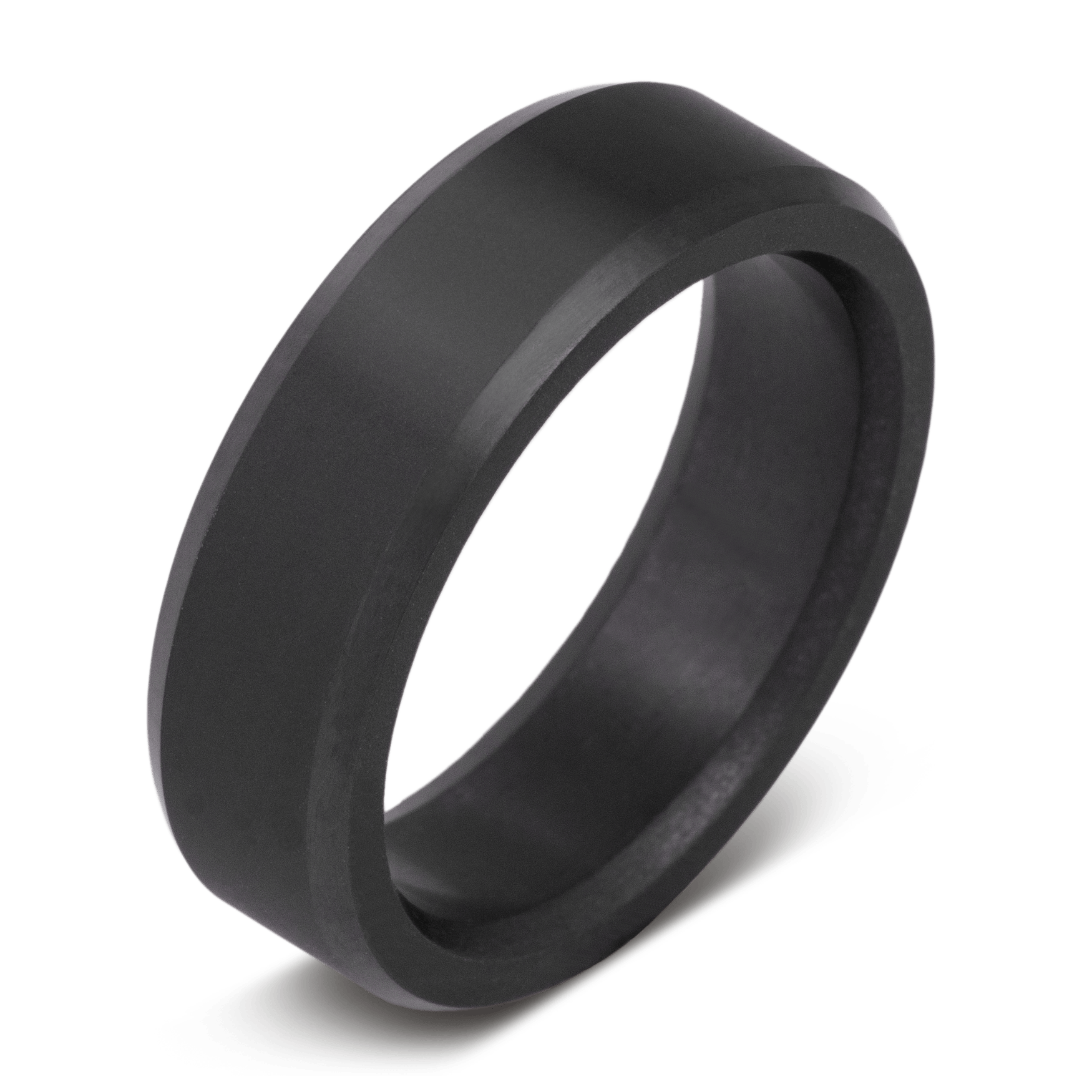 The shadow black mens ring made of black diamond