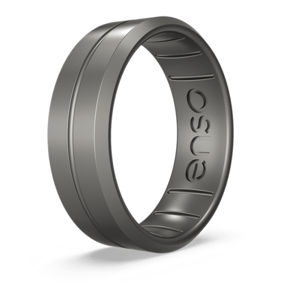 Elements Contour Silicone Ring - Platinum - Men's Wedding Rings - Manly Bands