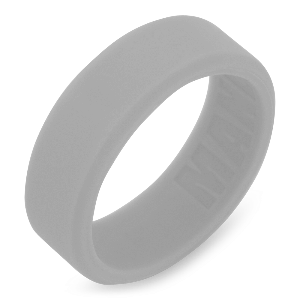 Light Gray colored Silicone band - Men's Wedding Rings - Manly Bands