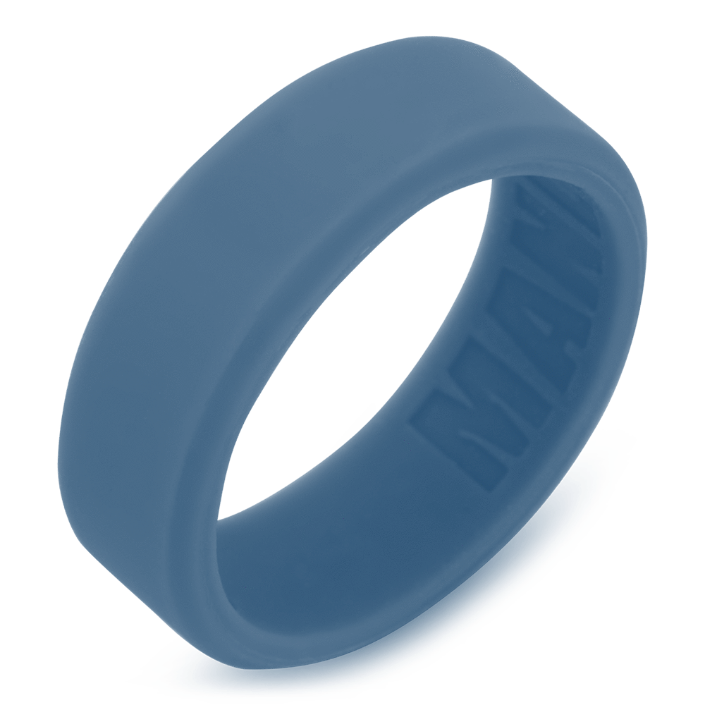 Denim colored Silicone band - Men's Wedding Rings - Manly Bands