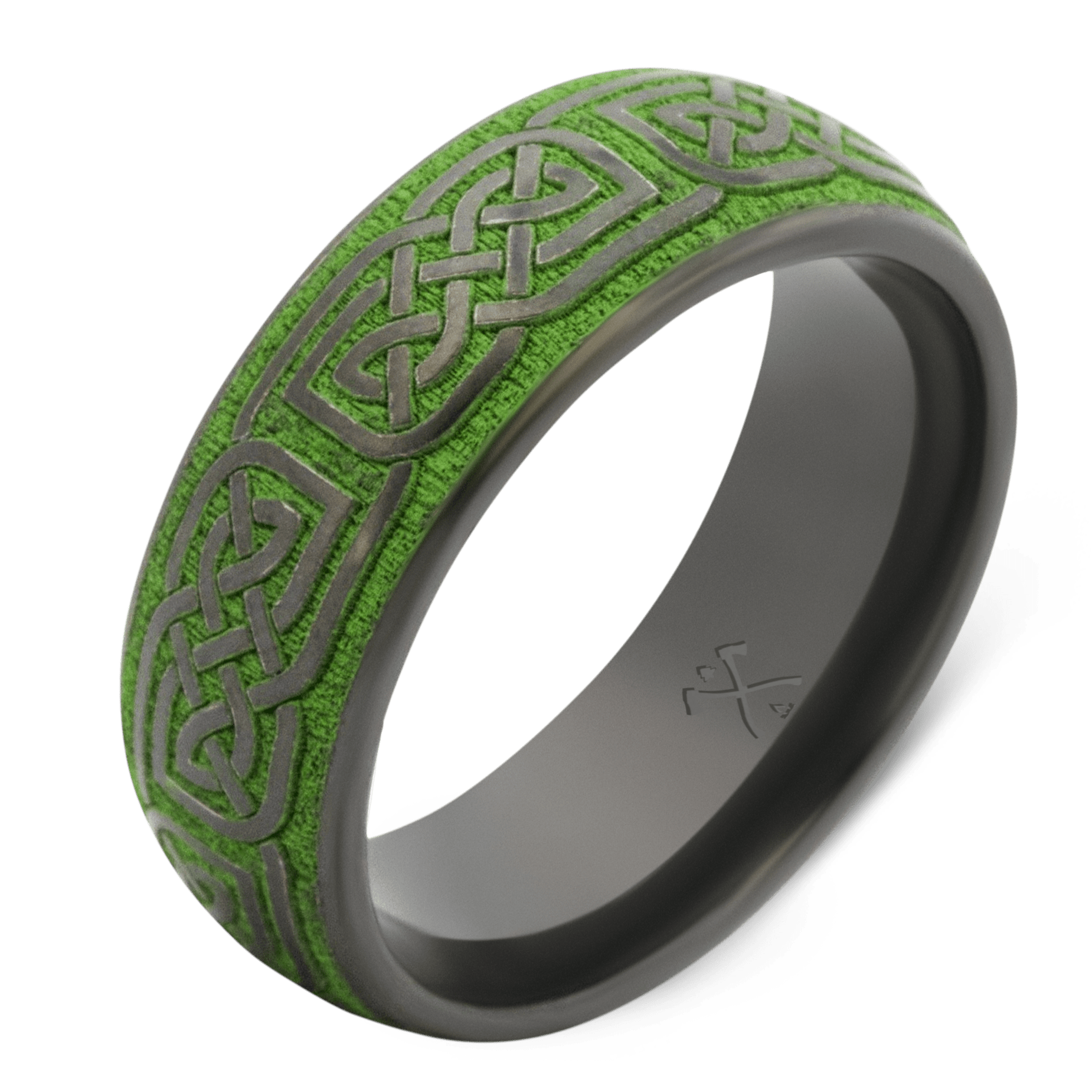 Comfort Fit Celtic Wedding Ring Silver & 10K Gold | Celtic Wedding Ring